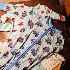 Cozy Monster Truck and Airplane Pajama Set